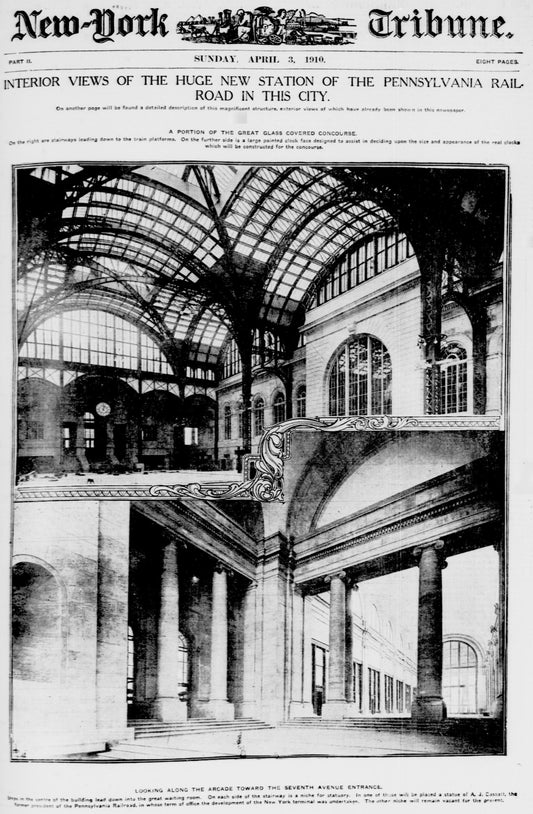 The great concourse of the original Pennsylvania Station, New York, 1910