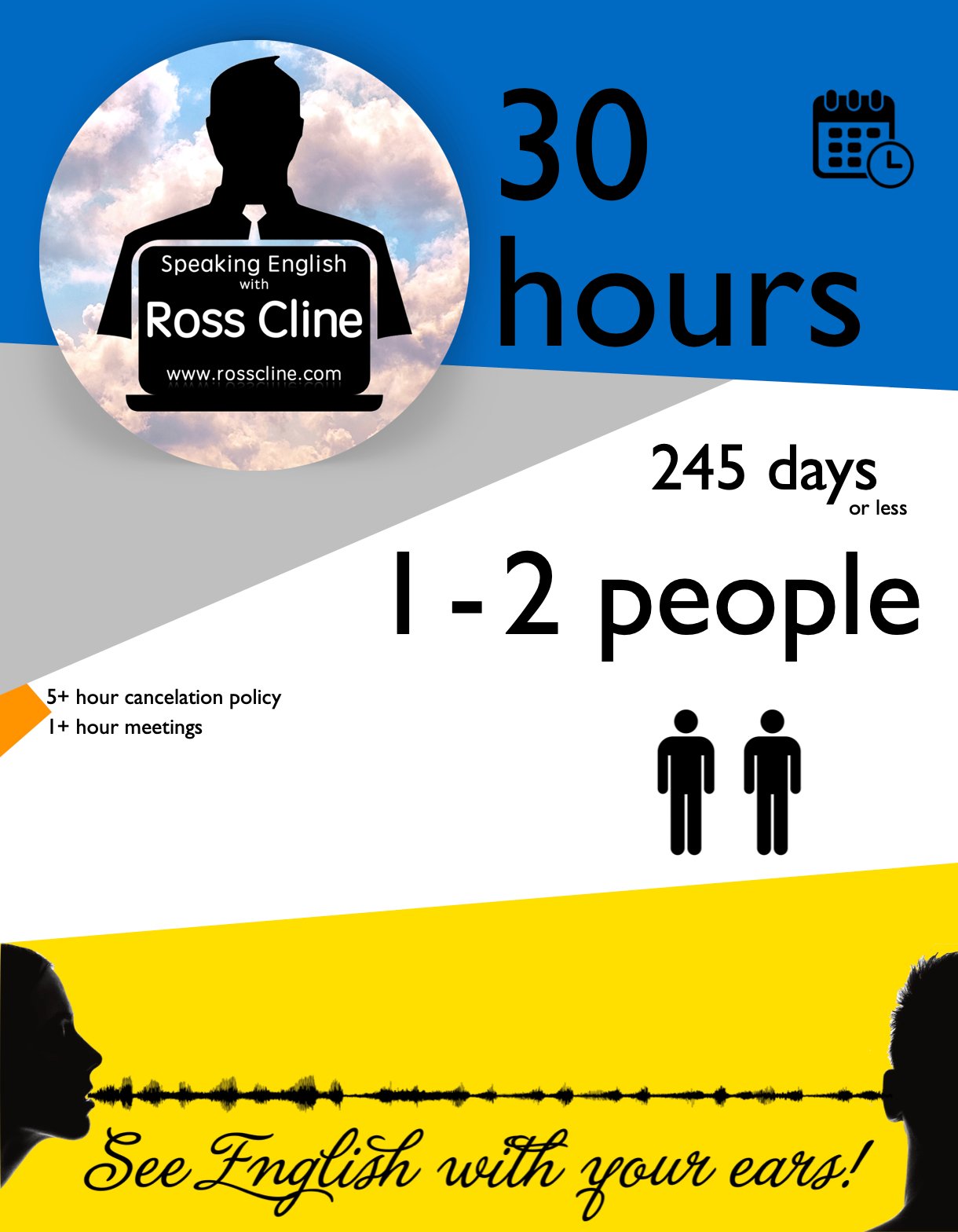 A.) 30 hours of Online Time for 1 - 2 people - www.rosscline.com