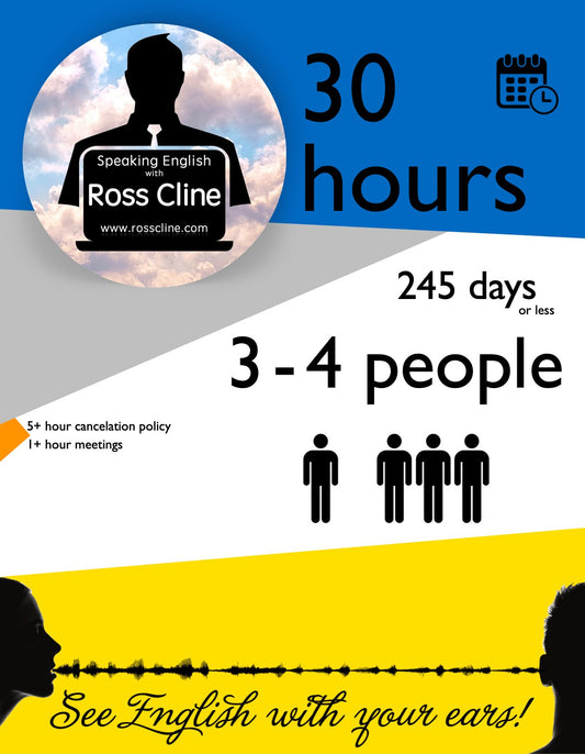 A.) 30 hours of Online Time for 3 - 4 people - www.rosscline.com