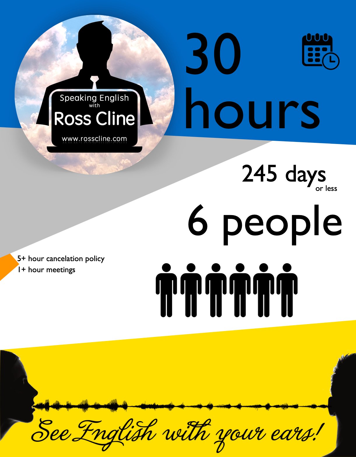 A.) 30 hours of Online Time for 6 people - www.rosscline.com