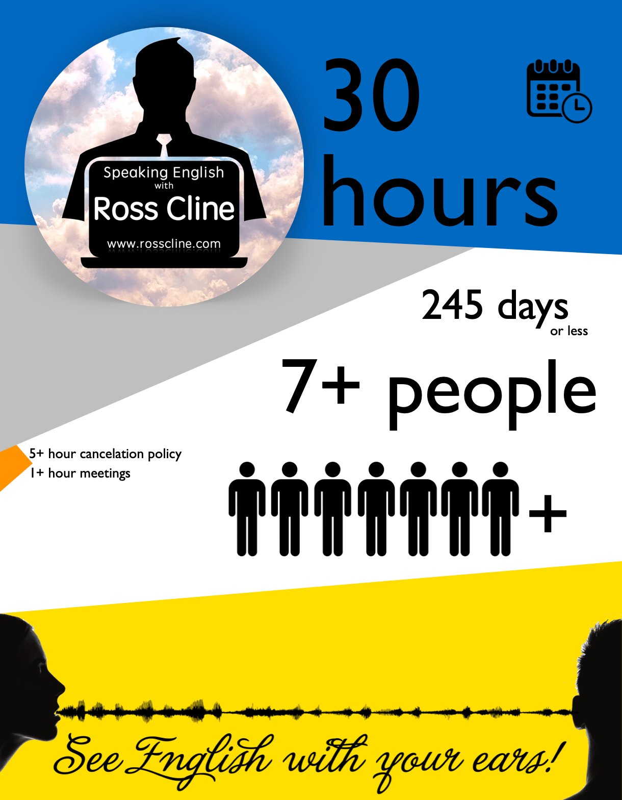 A.) 30 hours of Online Time for 7+ people - www.rosscline.com